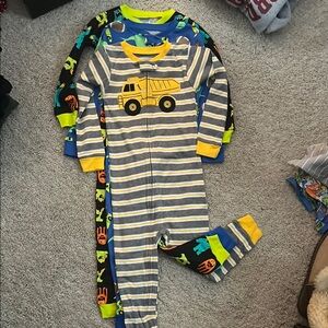 Carter's Yellow and Gray Footies with Striped Design